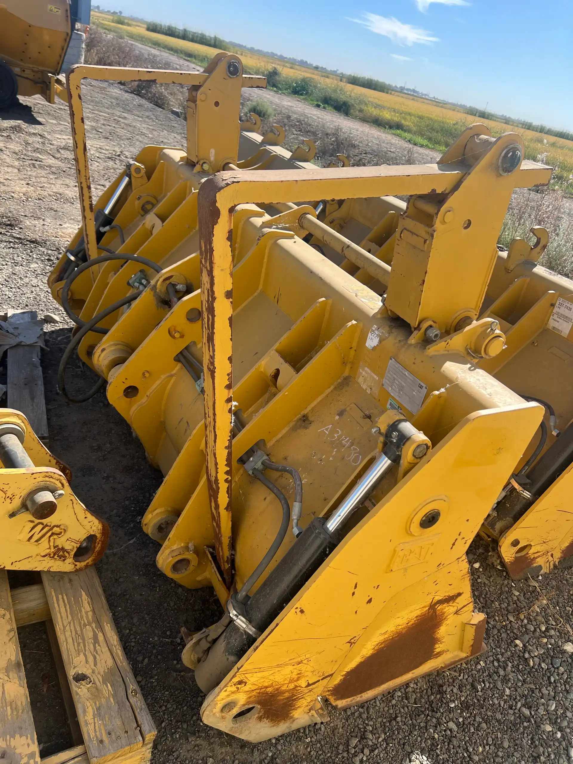 Caterpillar 446 thru 450F Multipurpose Bucket with Flip Over Forks. image 4