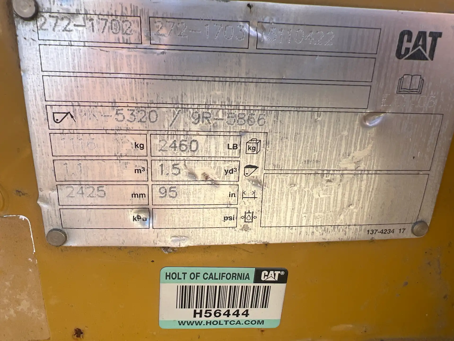 Caterpillar 446 thru 450F Multipurpose Bucket with Flip Over Forks. image 6