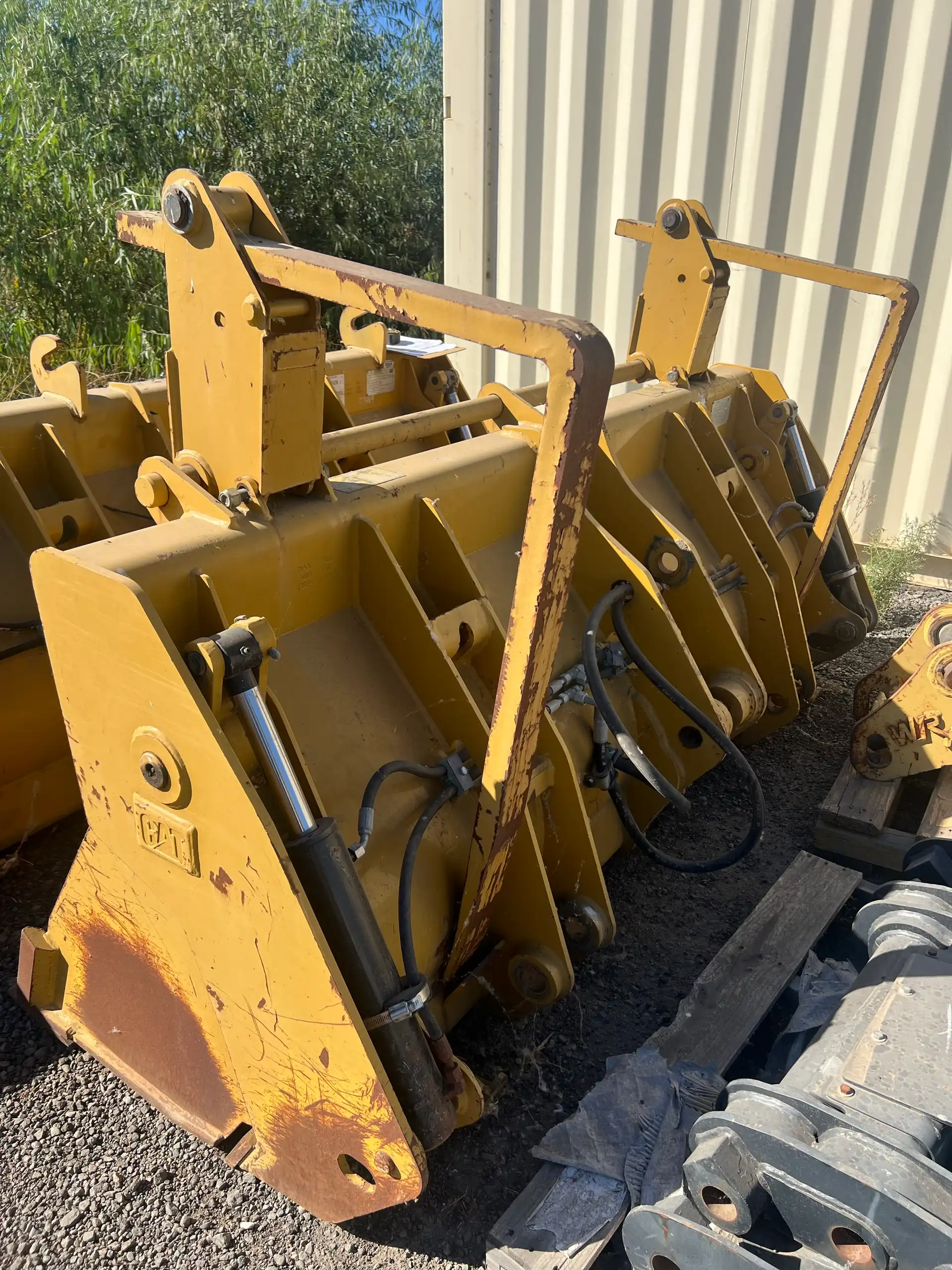 Caterpillar 446 thru 450F Multipurpose Bucket with Flip Over Forks. image 3