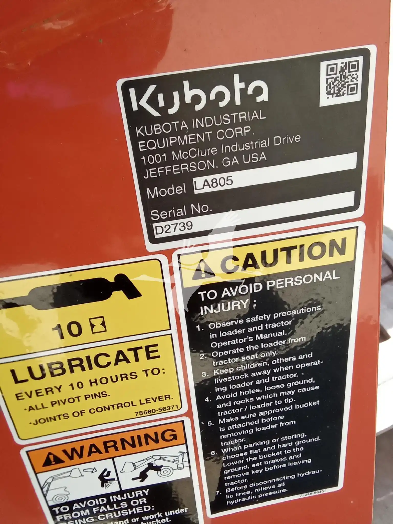 Kubota LA805 HD Front End Loader image 5