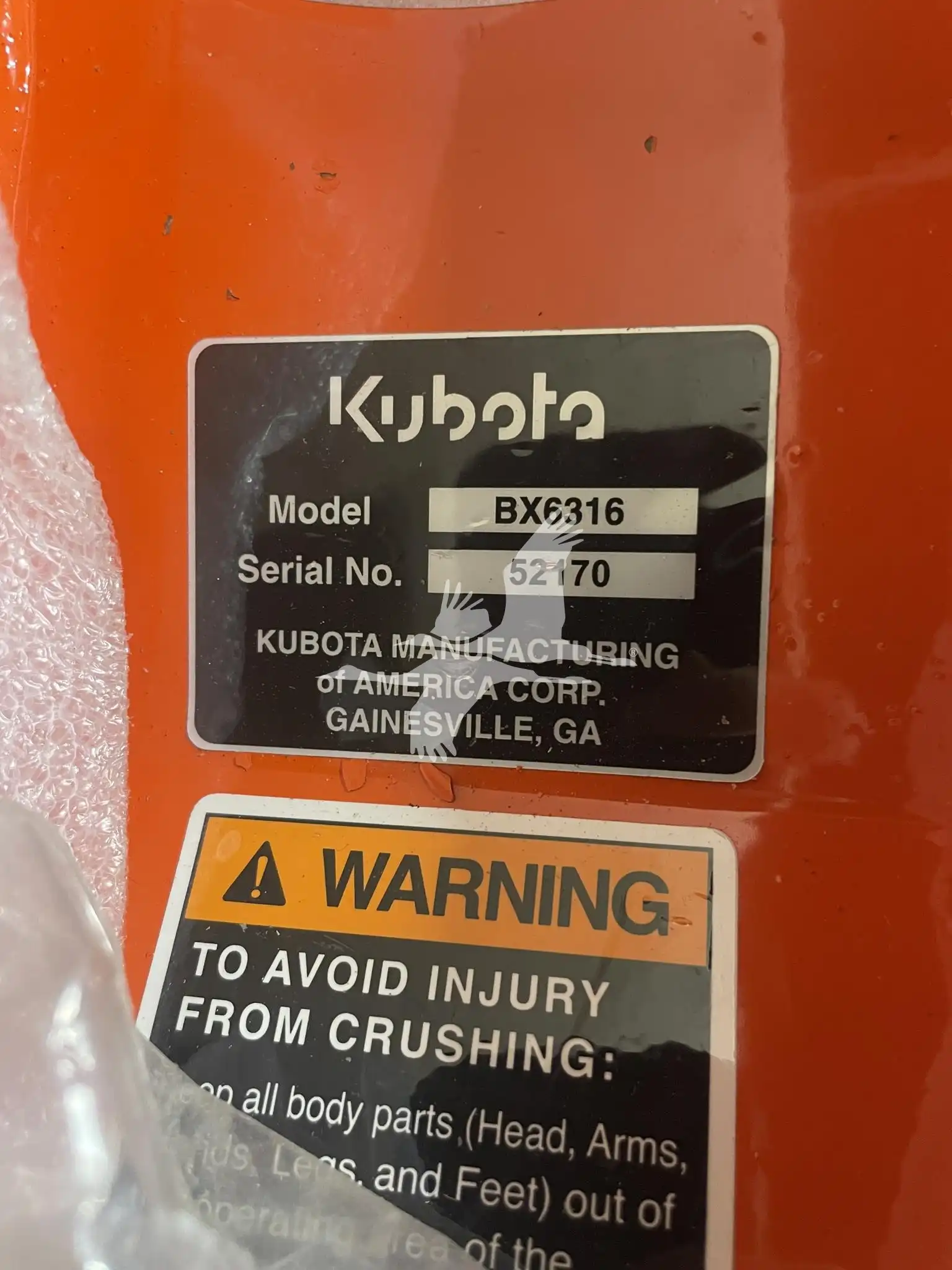 Kubota BX6316 Mechanical Backhoe Thumb image 2