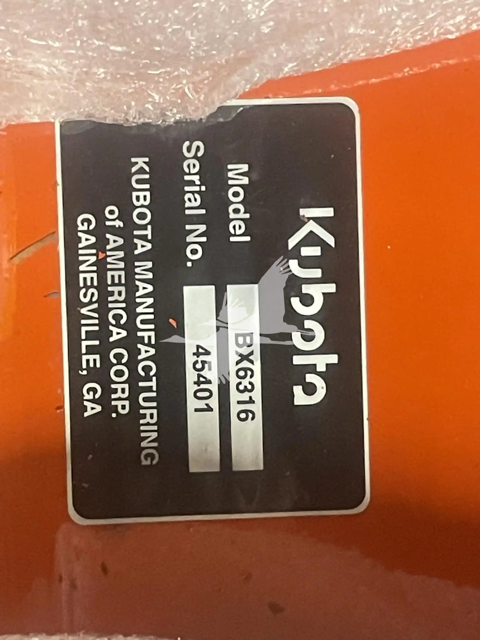 Kubota BX6316 Mechanical Backhoe Thumb image 2