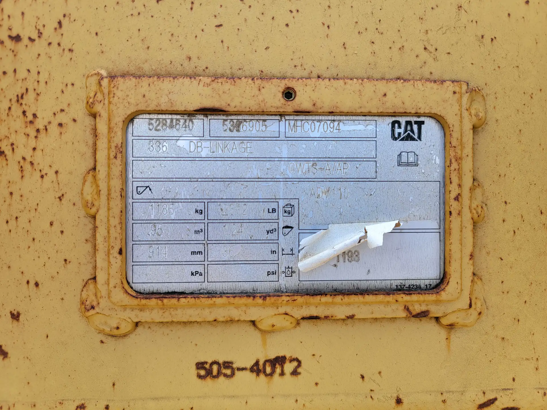 USED 336 36" BUCKET                        MQ image