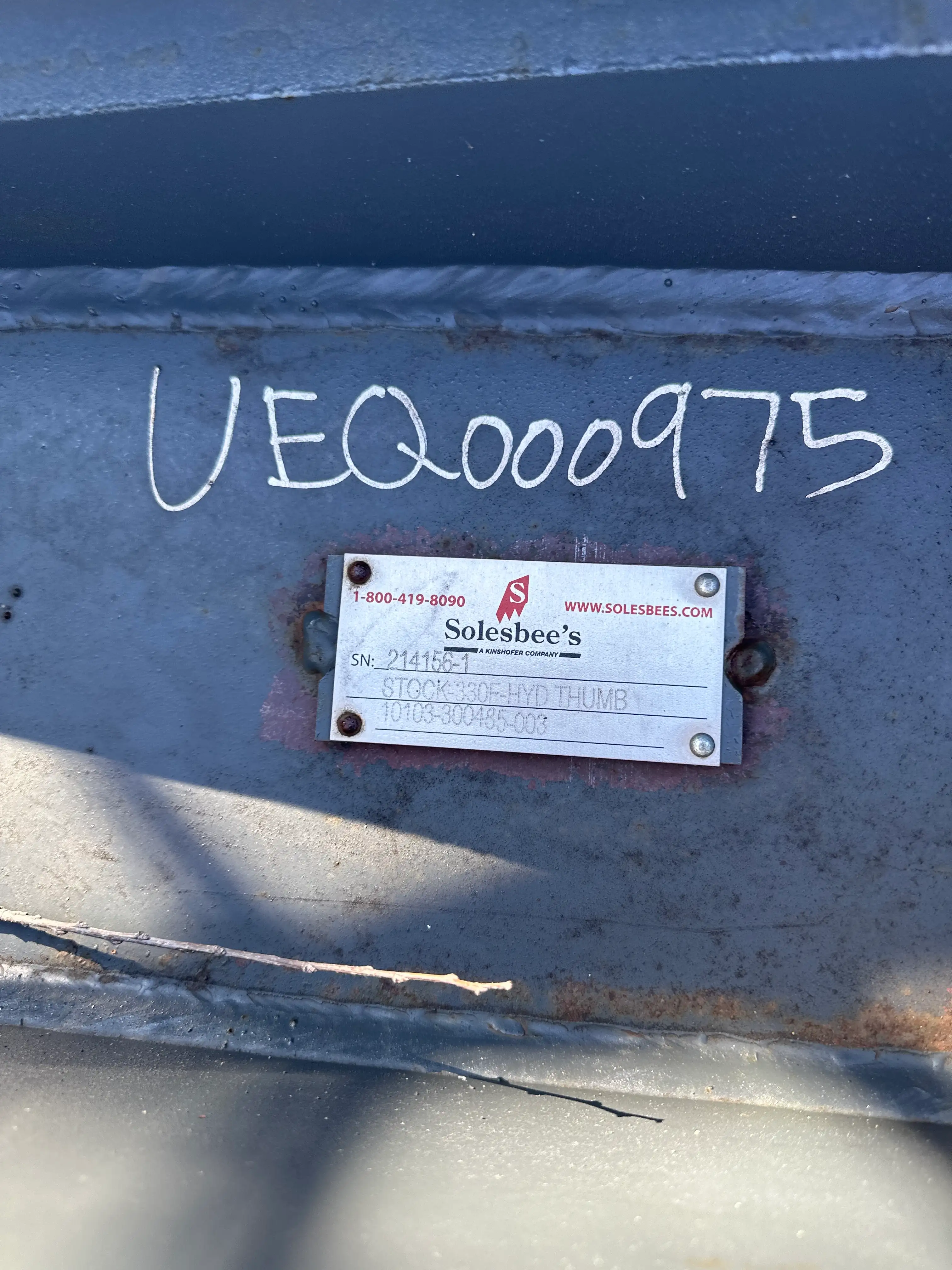 SOLESBEE'S BRAND 326FL HYD THUMB FOR PIN ON BUCKET   MQ image